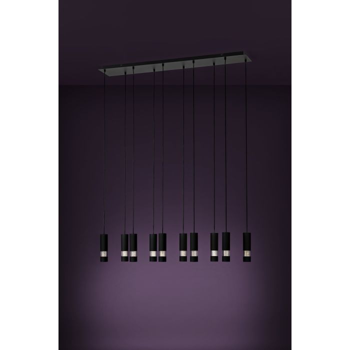 Eglo Bernabeta Μοντέρνο Κρεμαστό Φωτιστικό Πολύφωτο με Ντουί GU10 σε Μαύρο Χρώμα 39707